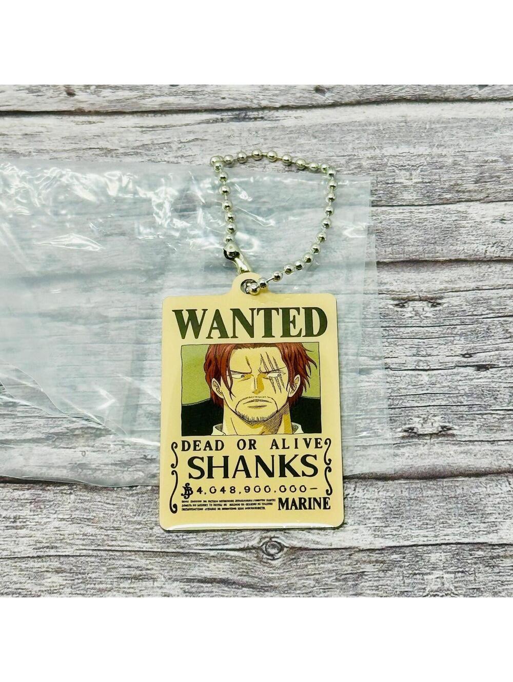 One Piece Shanks Wanted Poster Shanks Keychain New Japan Import US Seller